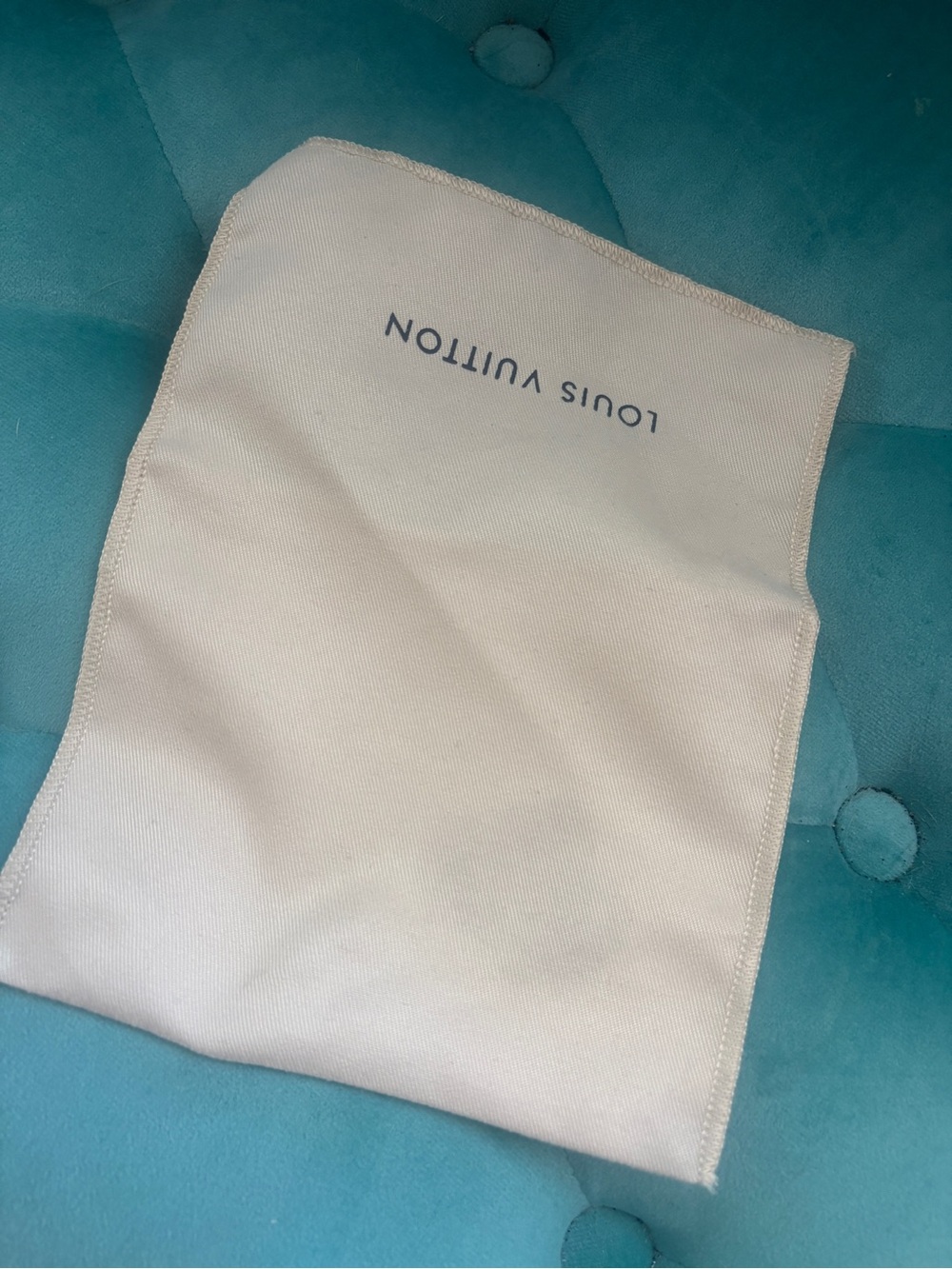 Louis Vuitton Cream Canvas Logo Pouch